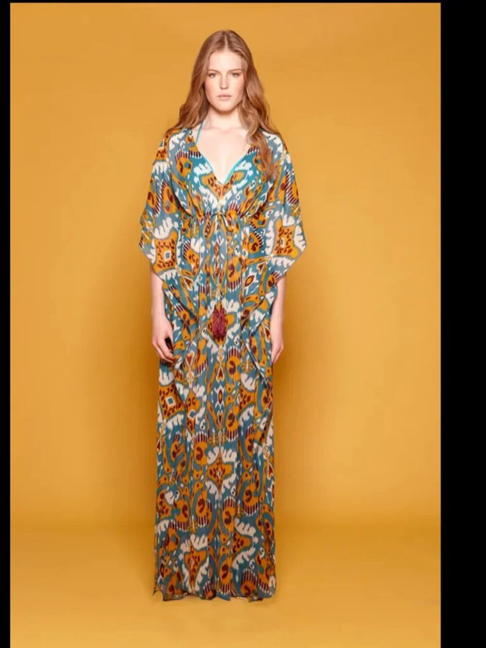 Tory Burch Silk Caftan Swim Cover Up